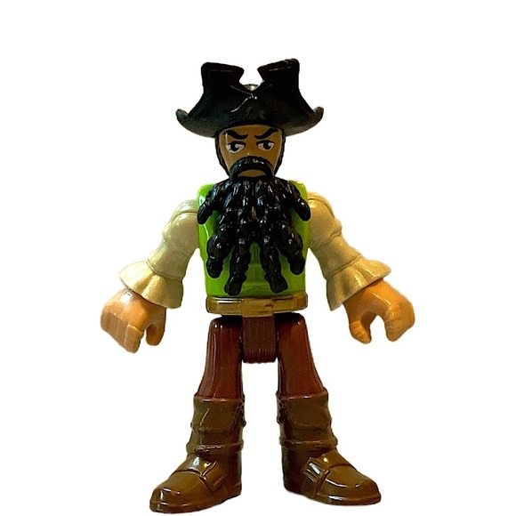 Fisher-Price Pirate-Ship Playset DRY15 Blackbeard's Pirate Action Figure Boots - Picture 1 of 5